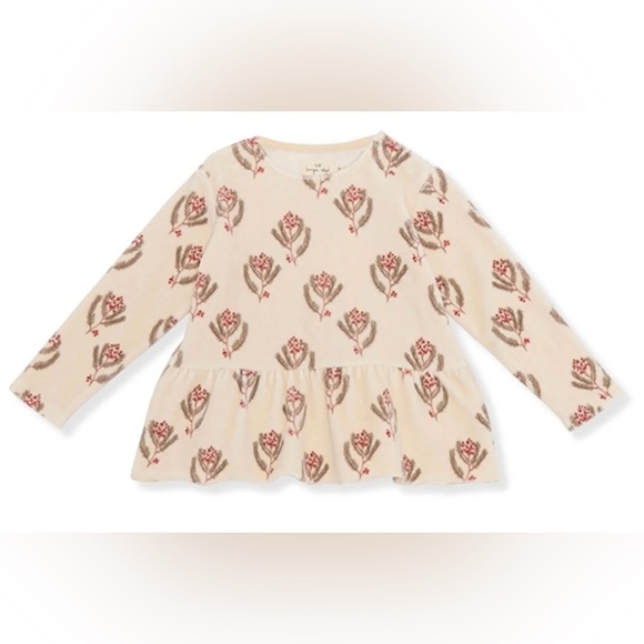 NEW Konges Slojd Christmas Jolly Blouse Pants Set, Xmas Vintage Flower, Size 3y - Picture 2 of 8